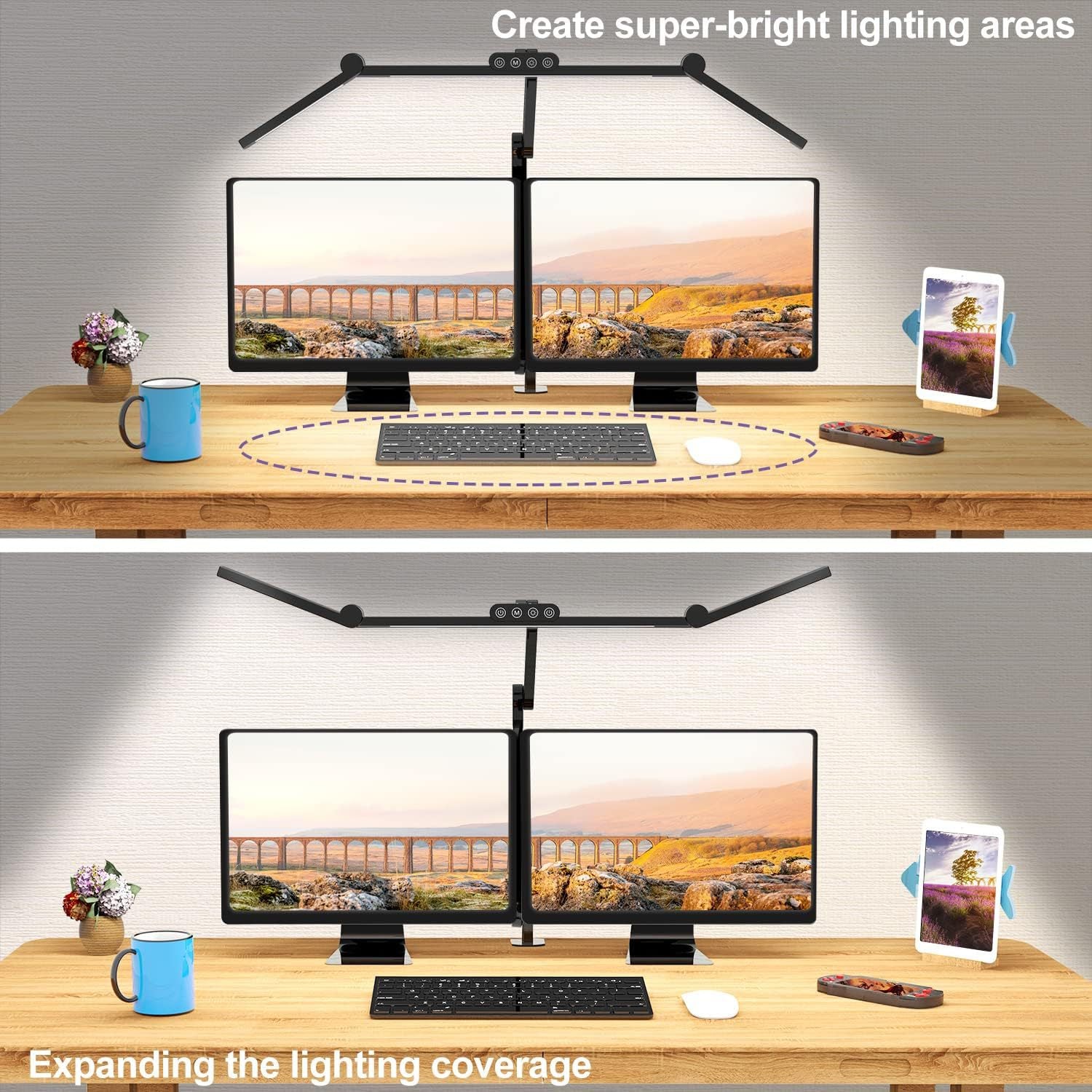 Eye-Caring Desk Lamp with Remote for Reading & Drawing